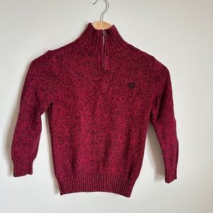 Chaps Boys Toddler Sweater Zipper Neck Long Sleeve Winter Logo Sweater Size